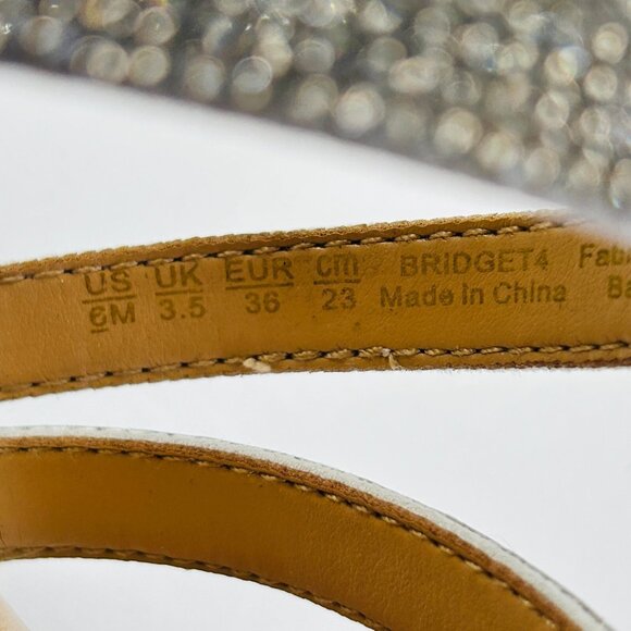 Naturalizer Bridget 4 Rhinestone Block Heel Sandal Size 6M Silver Dress Shoe - Picture 15 of 16